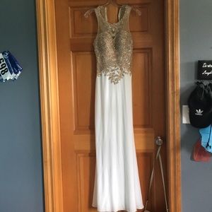 Tiffany Designs Other - White and gold prom dress Tiffany Designs Other - White and gold prom dress